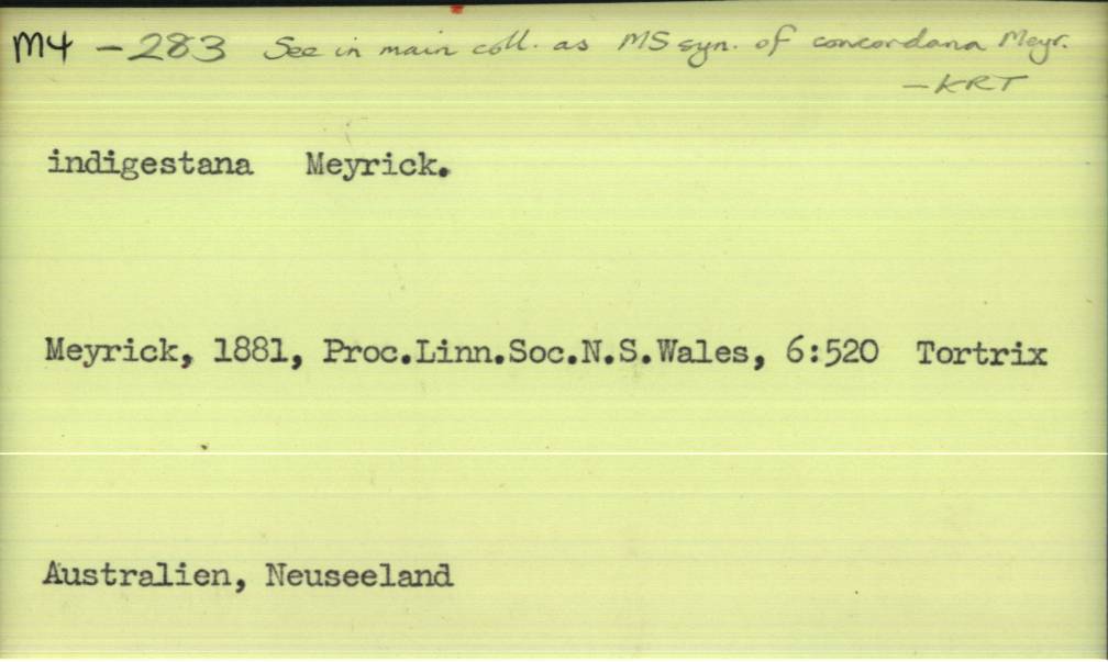 front of card